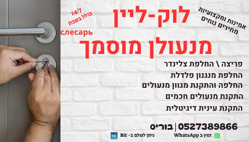 לוק ליין מנעולן מוסמך